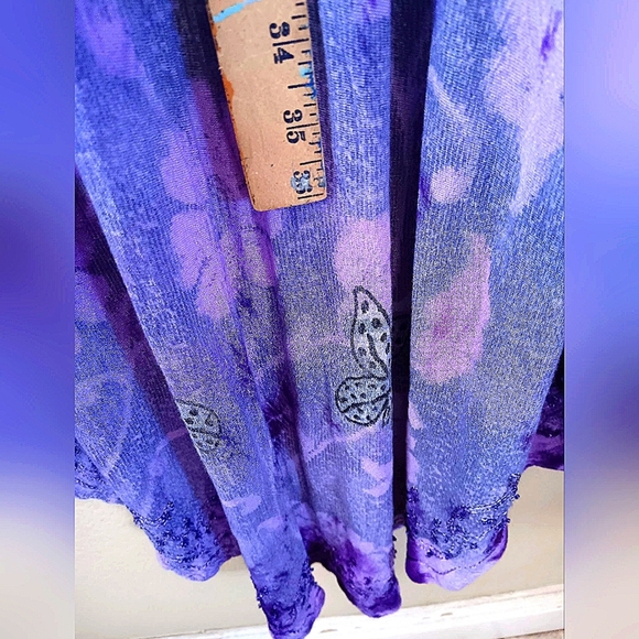 Greater Good Sundress Swim Cover-up Purple Tie Dye PLUS 1X 2X XXL Hippie - Picture 7 of 11